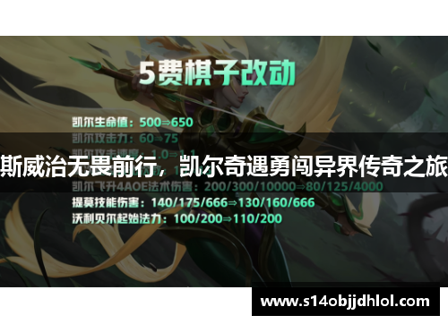 斯威治无畏前行,凯尔奇遇勇闯异界传奇之旅